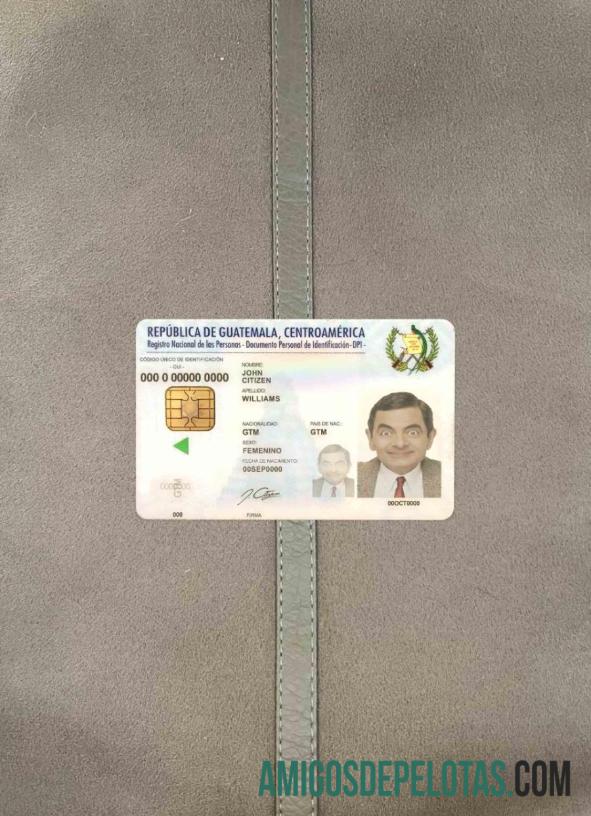 Guatemala ID olhar de foto frente amostra